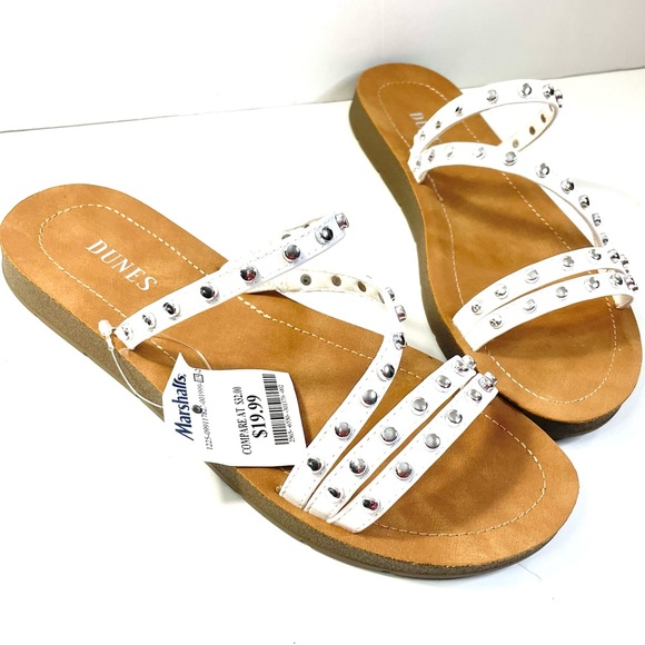 Shoes - White Sandals with Silver Embellishments!